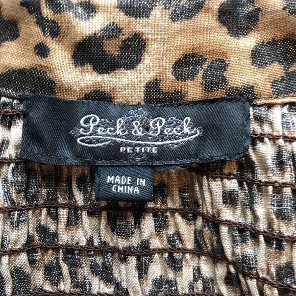Peck & Peck Petite Animal Print Light Jacket Excellent Condition Small - Picture 2 of 7